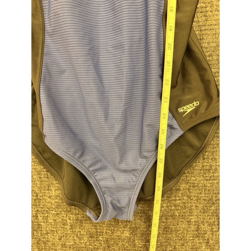 Speedo Women's Shaping Colorblock Contour One Piece Blue/Black XL - Picture 7 of 7